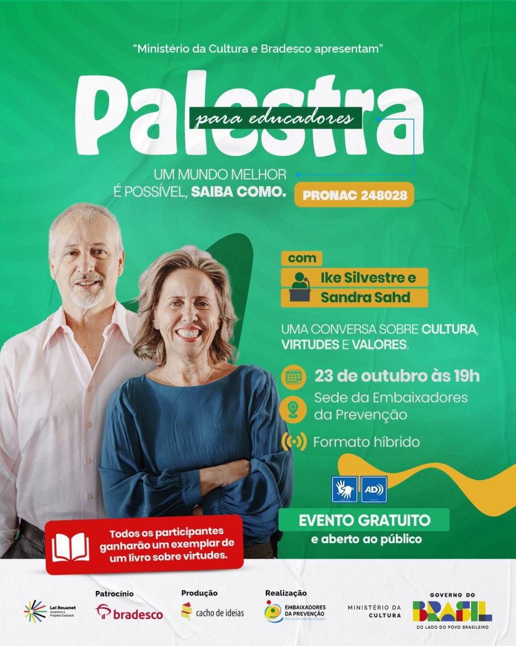 Palestra para educadores de Campinas “Por um Mundo de Virtudes 2025” é gratuita e aberta ao público