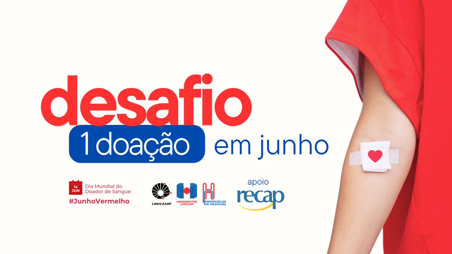 Hemocentro Unicamp lança campanha  “Aceita o Desafio?” para mobilizar doadores de sangue no Junho Vermelho – Dra Carolina Salmoiraghi
