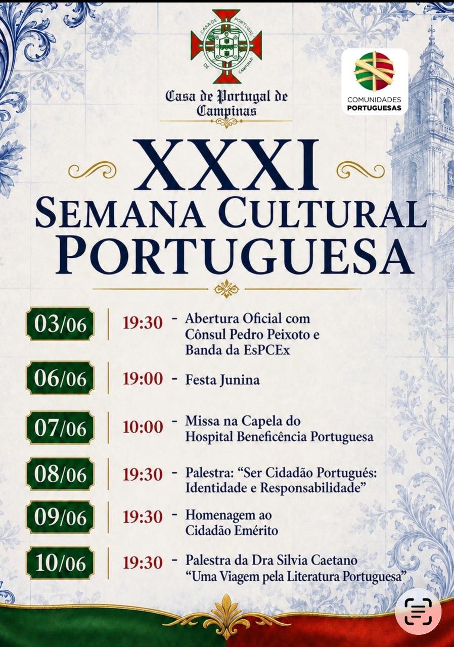 Semana Cultural Portuguesa começa nesta quarta-feira em Campinas – Ana Calviño