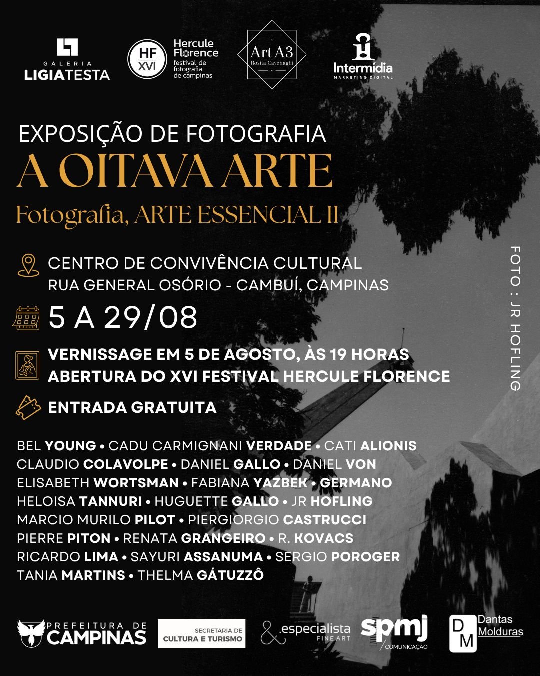 Exposição “A Oitava Arte: Fotografia, Arte Essencial II” reúne obras de 22 artistas fotógrafos no Centro de Convivência Cultural de Campinas – Professor Sidney Rocha